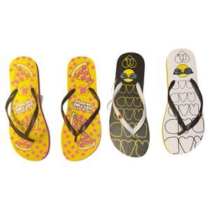 Women’s Flip-Flops Size 5/6 Graphic Designs Lot of 2 Harajuku Lovers New